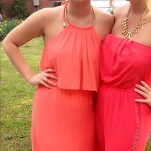 Vince Camuto Coral Long Dress